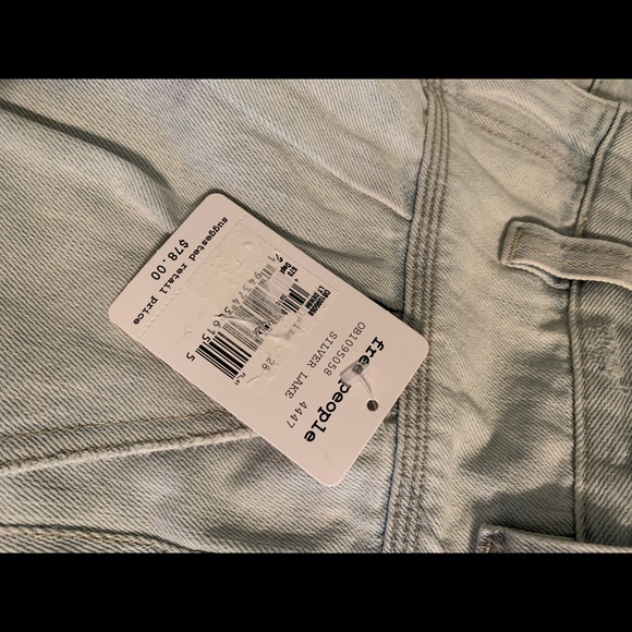 Free People Side Car Mini Skirt jean denim size 28 inches - Picture 15 of 16